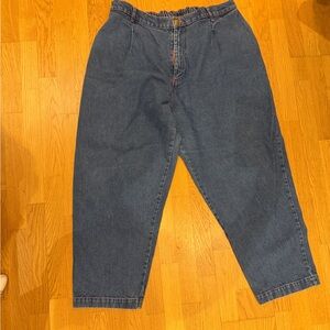 Big Bud Press Blue Trousers with Orange Stitching